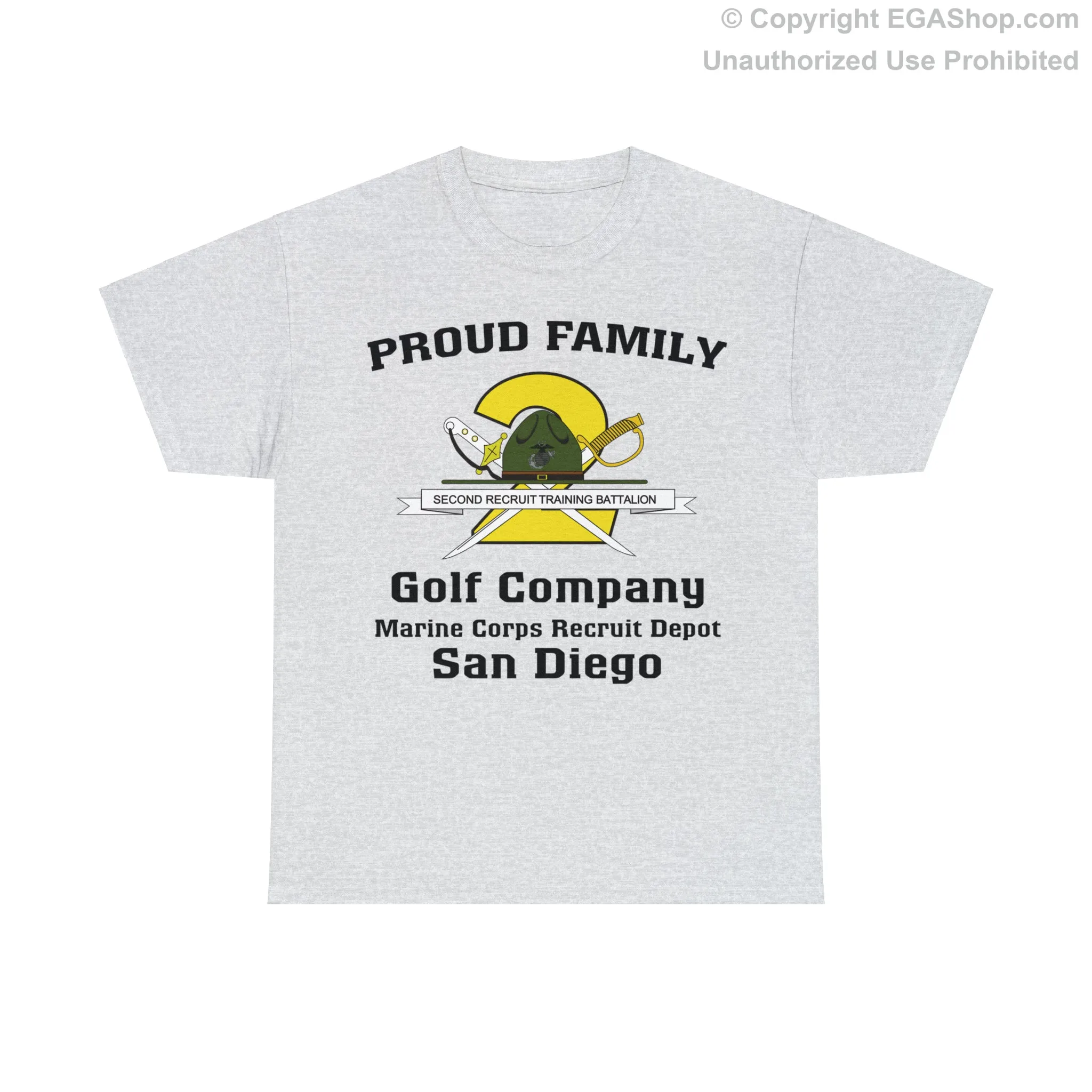 T-Shirt: Golf Co. MCRD San Diego (2nd Battalion Crest)