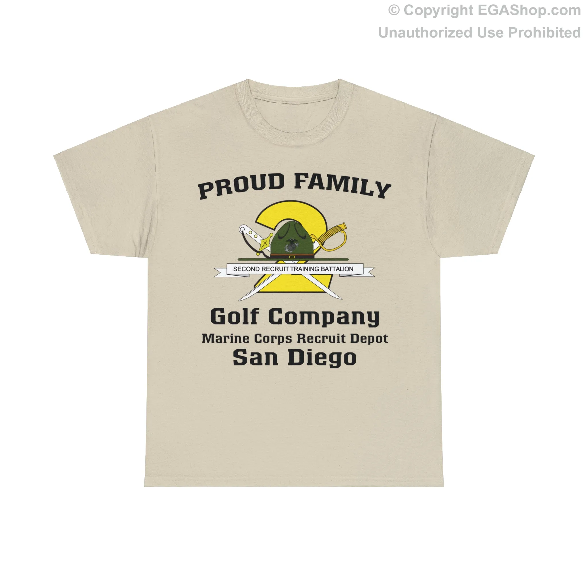 T-Shirt: Golf Co. MCRD San Diego (2nd Battalion Crest)