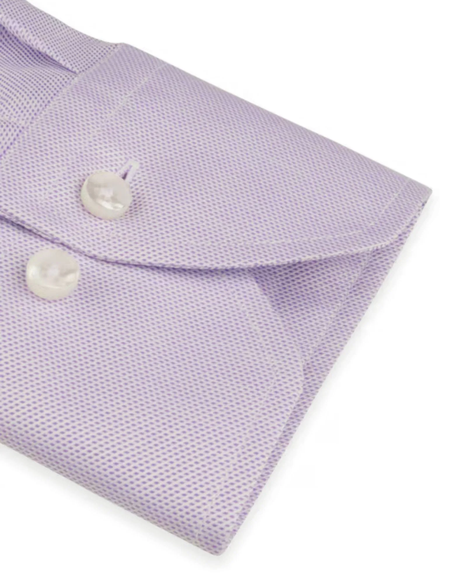 Textured Lavender Twill Shirt | Fitted