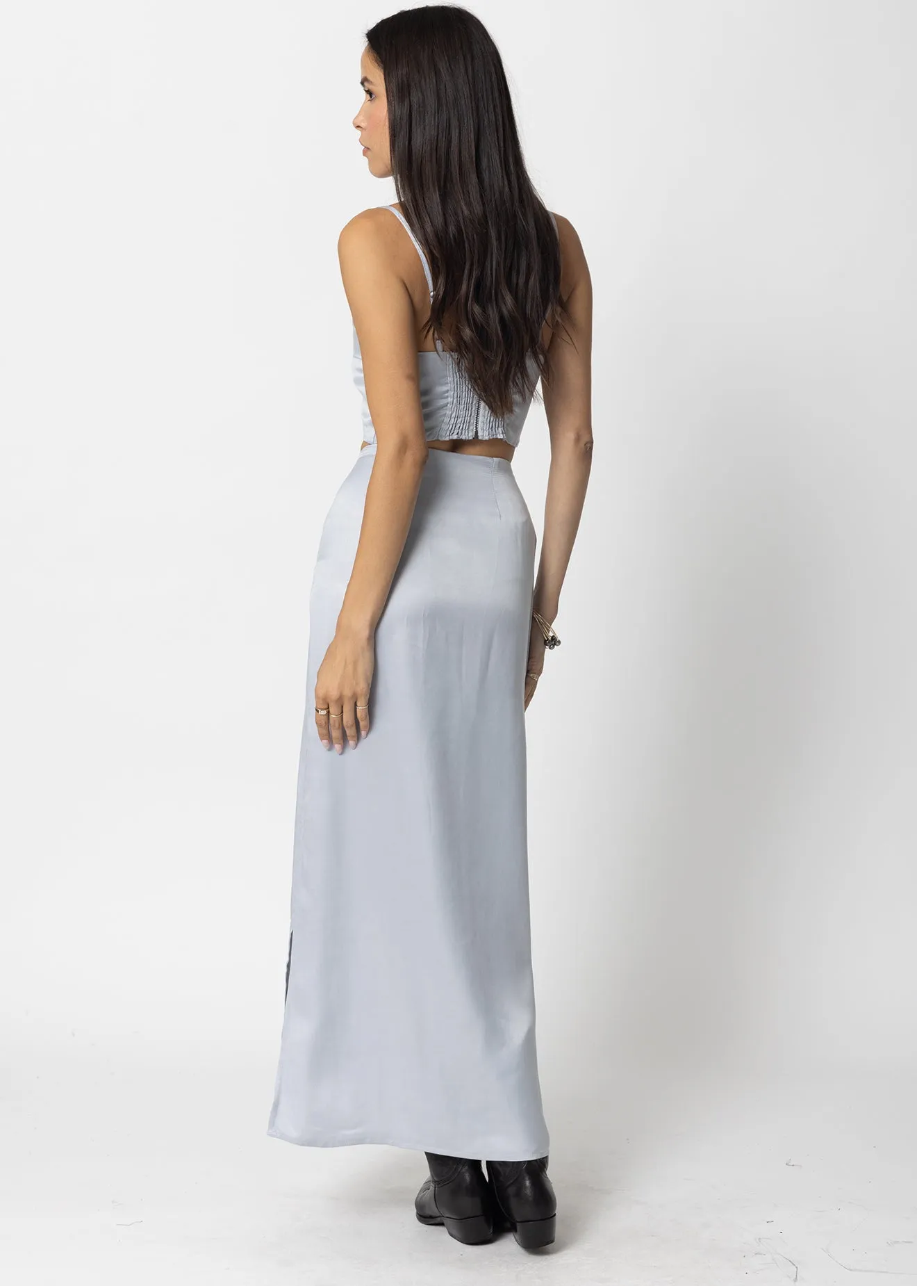 THE CUPRO SILKY DANI MAXI SKIRT