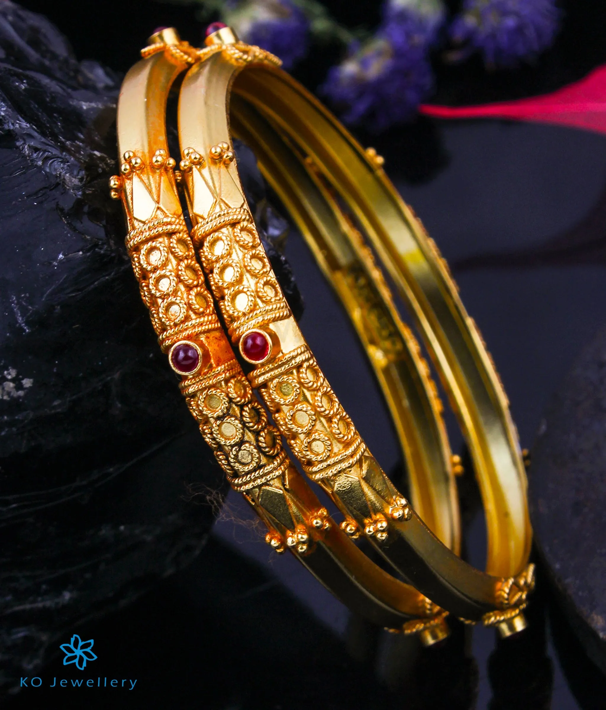 The Kumud Silver Coorgi Bangle (Size 2.6)