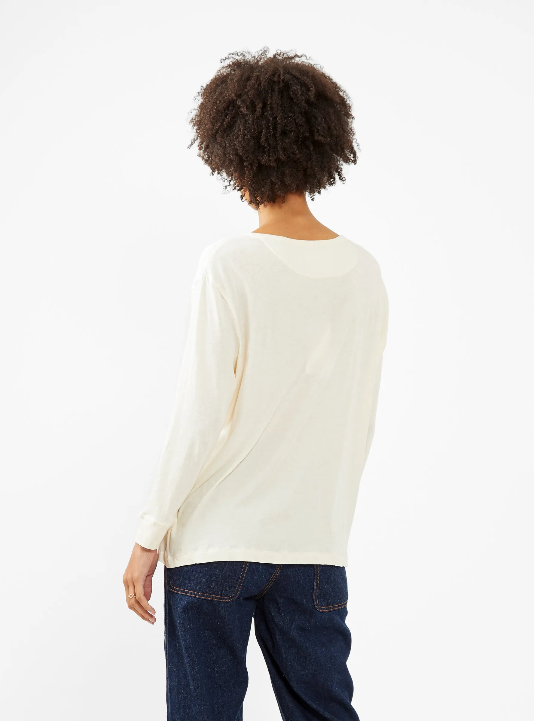 The Sleep Henley Top Washed White