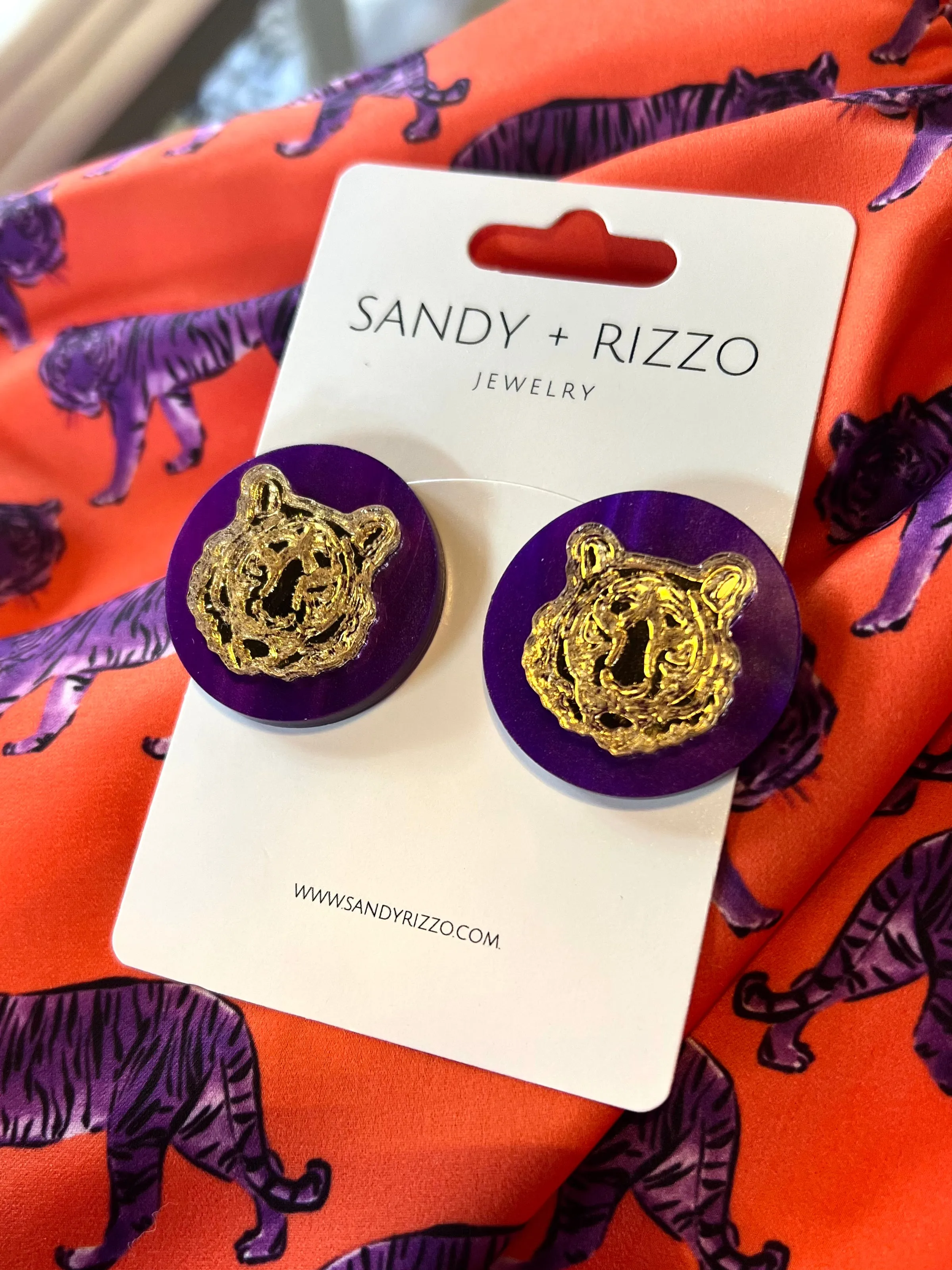 Tiger Pride Statement Studs