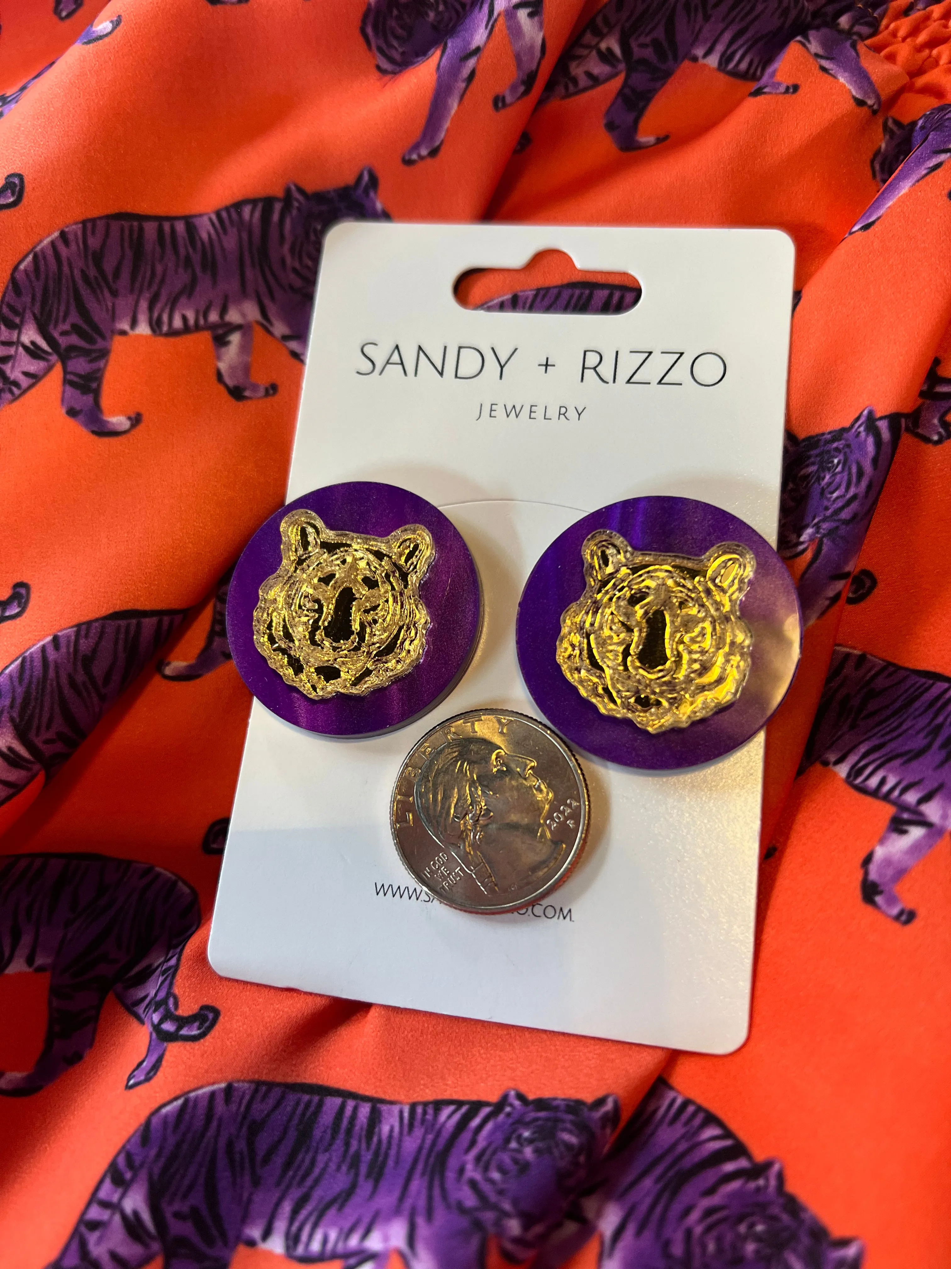 Tiger Pride Statement Studs