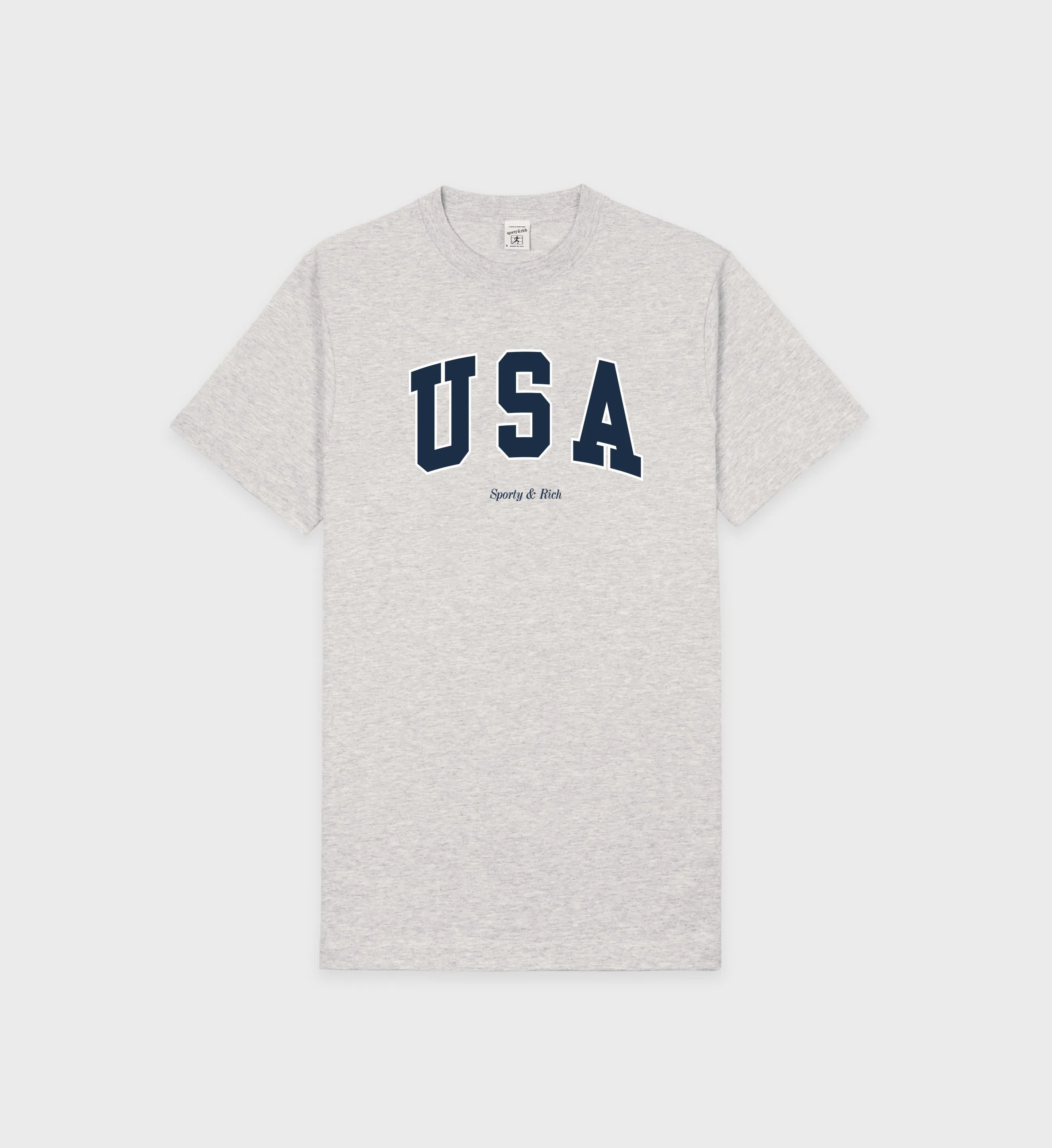 USA T-Shirt - Heather Gray/Navy/ White