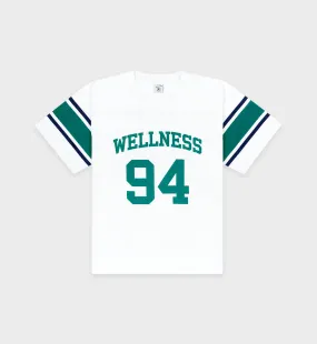 Wellness 94 Rugby Tee - White/Alpine/Navy