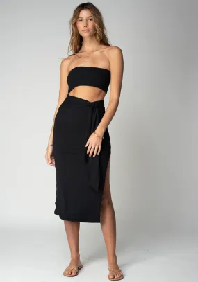 WIDE RIB BAJA NIGHTS CUT OUT DRESS