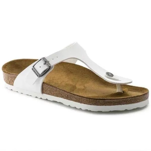 Women's Casual Buckle Flat Beach Flip Flops 37727209C