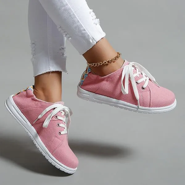 Women's Casual Shallow Candy Color Canvas Shoes 68642002S