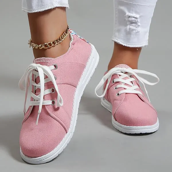 Women's Casual Shallow Candy Color Canvas Shoes 68642002S