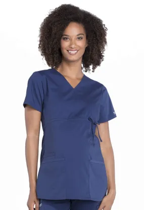 WW Professionals Maternity Mock Wrap Scrub Top WW685