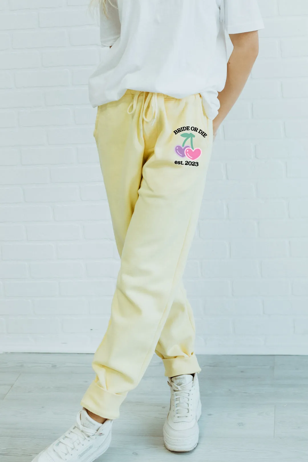 Yellow Custom sweatpants